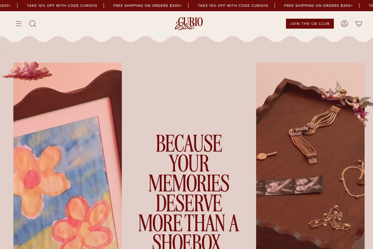 Curio Blvd homepage preview