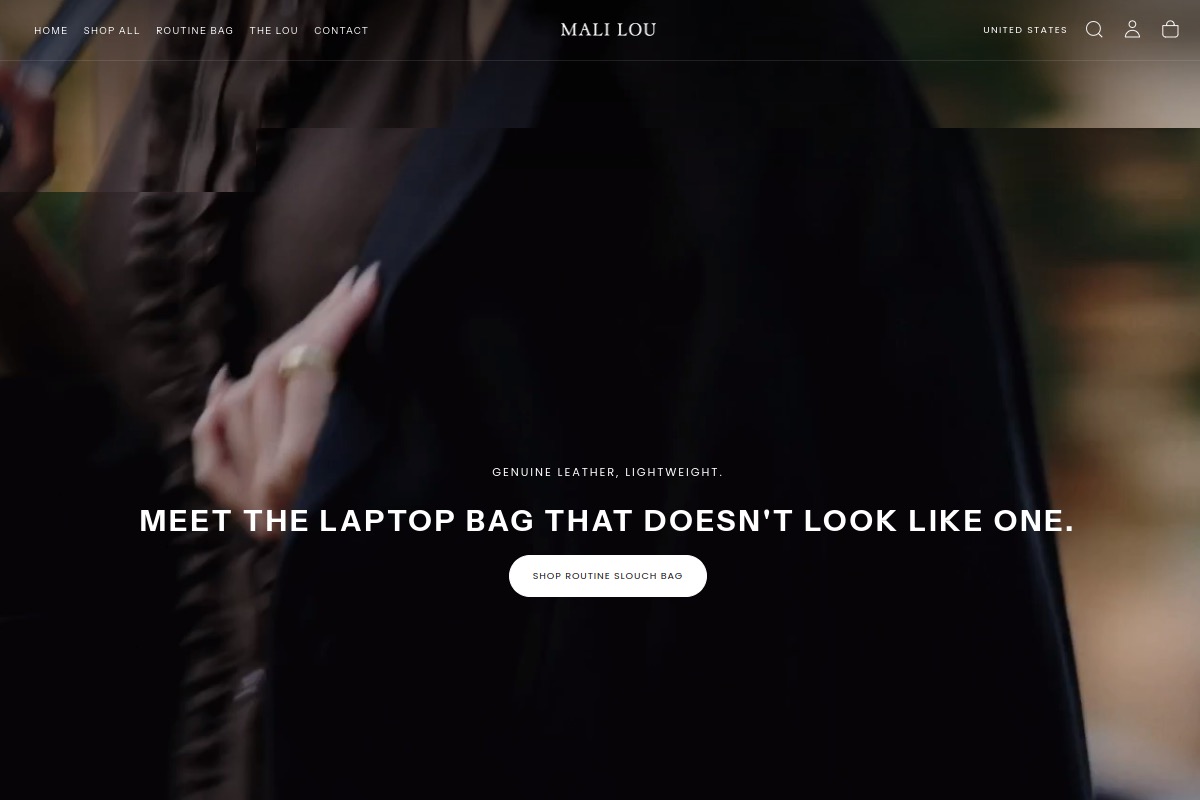 Malilou homepage preview
